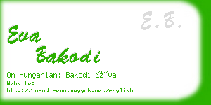 eva bakodi business card